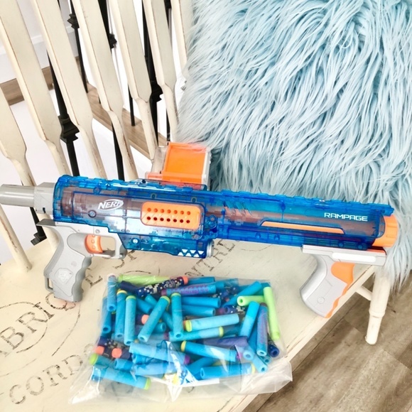 Nerf, N-Strike, Elite Rampage, Sonic Ice Blue Blaster, With Over 80 Darts - Picture 6 of 13